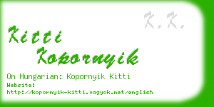 kitti kopornyik business card